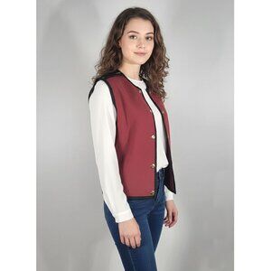 Burberry Wool Trench Coat Liner / Standalone Vest, Red, Womens Size US 4